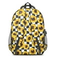 thumbnail image 3 of Checke Sunflower Backpack for School,Cute School Bag,Schoolbag with Adjustable Shoulder Straps & Padded Back,16.9 Inch, 3 of 5
