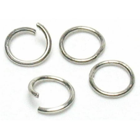 - 479892 Jewelry Basics Metal Findings 300-Pkg-Silver Open-Close Jump Rings