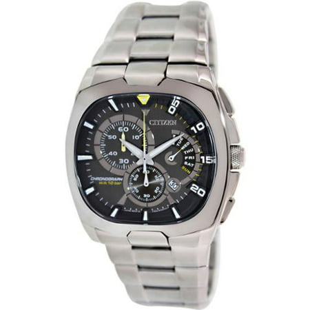 New Citizen Eco Drive Men's AN9000-53H Silver Stainless Steel Watch Authentic