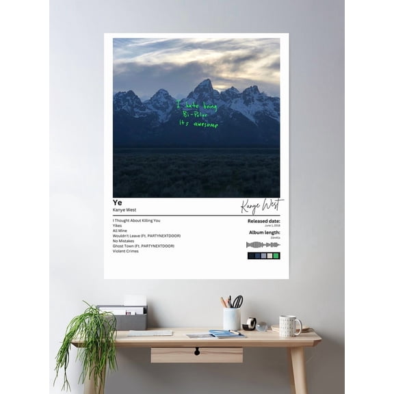 Kna Prints - Kanye: Ye Poster , UNFRAMED-8x12