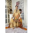 thumbnail image 2 of Pakistani Linen Salwar Kameez Indian Dresses for Women Ready to Wear 3 Pieces (Large, Beige), 2 of 6