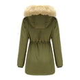 thumbnail image 3 of U.Vomade Women's Thickened Lamb Fleece Coat Loose Removable Hooded Fleece Jacket, 3 of 6