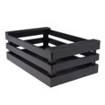 thumbnail image 1 of Rack De Almacenamiento De Madera Pastel De Bodas Soporte De Cesta Fondant Cake Display Tool Negro l Baoblaze Cesta de almacenamiento con marco de madera, 1 of 8