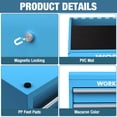thumbnail image 3 of WORKPRO Mini Metal Tool Box with 2 Drawers and Top Storage, Small Tool Chest with PVC Liners and PP Feet Pads, Cold Rolled Steel Toolbox with Magnetic Tab, Blue, 3 of 9