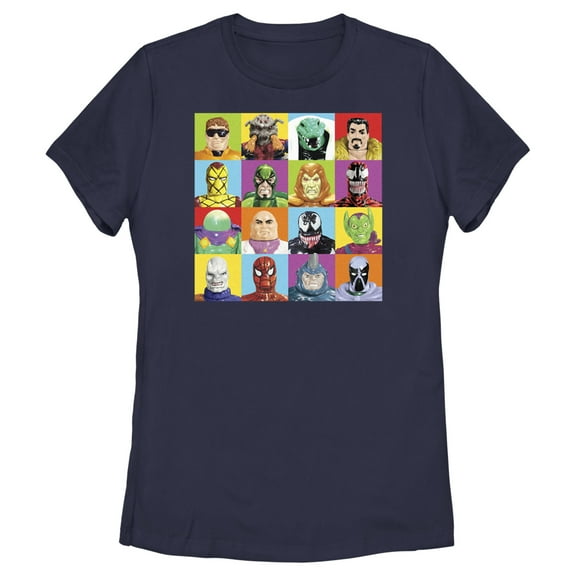 Women's Marvel Spider-Man Beyond Amazing SPIDEY FIGURE SQUARES T-Shirt