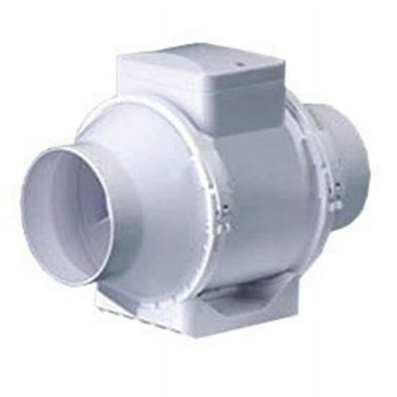 Acme Miami AM-100 4 in. Mixed Flow In-Line Fan - 77 CFM - White