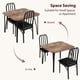 thumbnail image 2 of Kojooin Juego de Mesa y Sillas de Cocina para 2 Personas con Cojines Tapizados y Moderno Diseño de Chaflán, Ideal para Salas de Estar Compactas, 2 of 8