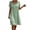 Green, variant on Women's Cotton Summer Casual Midi Dresses Square Neck Short Sleeve with Eyelet Hem Cute Boho Sundress