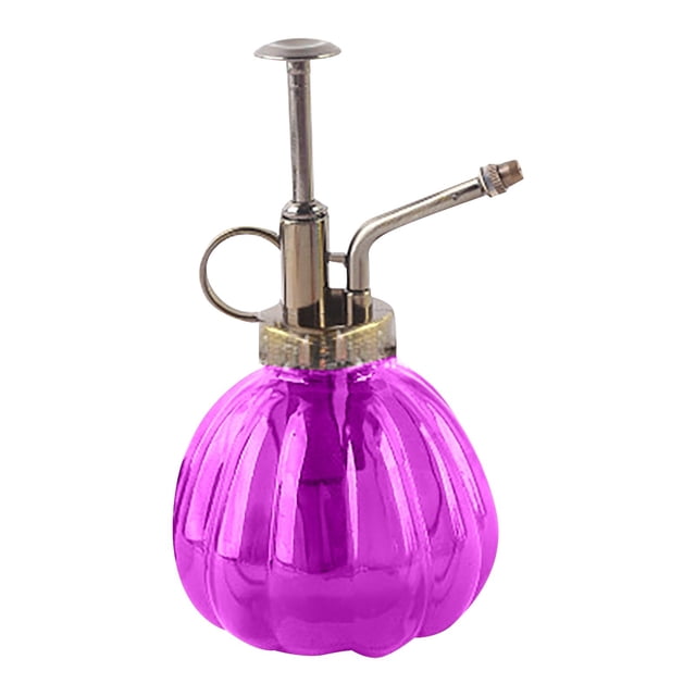 Hand Pressure Glass Watering Can 250ml Colorful Transparent Pumpkin Design Quiet Sprayer for Home Balcony Succulents Cacti