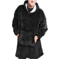 thumbnail image 1 of Blanket Ultra Soft Hoodie With Big Pocket Flannel Warm Cosy Comfy Oversized Wearable Hooded Unisex, 1 of 5