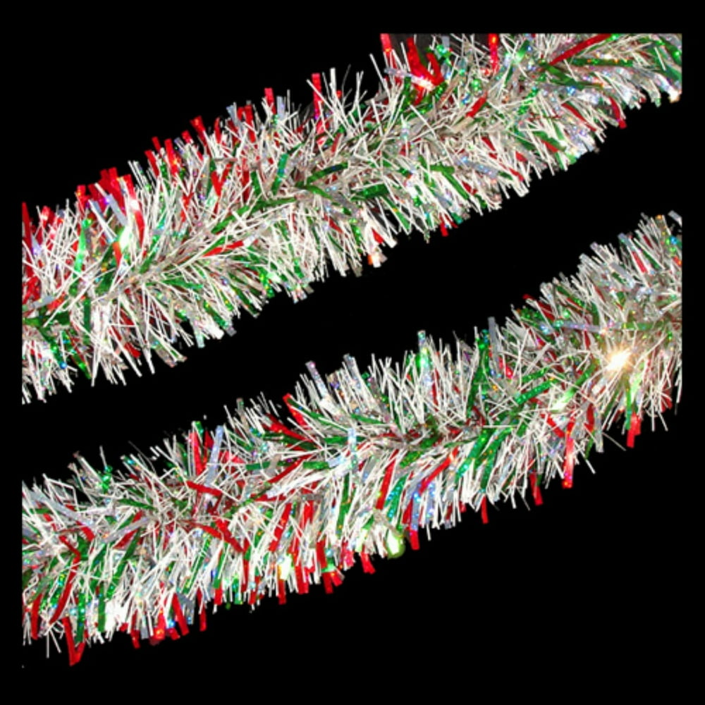 F.C. Young 12 ft. Unlit Christmas Tinsel Garland - Walmart.com