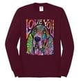 thumbnail image 3 of Colorful Beagle | Dogs Love You | Dean Russo Art Animal Lover Mens Long Sleeve Shirt, Maroon, Medium, 3 of 6