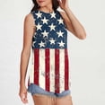 thumbnail image 2 of WREESH 4th of July Shirts Women Sleeveless American Flag Graphic Tees Star Striped Independence Day Patriotic Shirts Tunic Tank Tops, 2 of 6