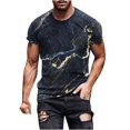 thumbnail image 2 of Vivianyo HD Men's Short Sleeve Henley Shirt New Fashion Casual Men's T-shirt Print Sports T-shirt Sleeve Round-Neck Blouses &, 2 of 5