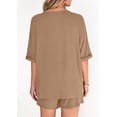 thumbnail image 3 of Shine Up Womens 2 Piece Sets Casual Short Sleeve Tops and Shorts Outfits Summer Lounge Set, 3 of 3