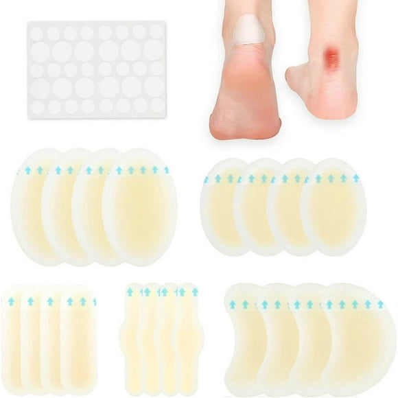 Blister Bandages - 20 PCS Gel Blister Cushion - Waterproof Hydrocolloid Bandages