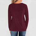 thumbnail image 5 of 2025 New Fashion Plus Size Women Loose Buttons Casual Long Sleeve Pullover Sweatshirts Tops Blouses, 5 of 7