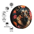 thumbnail image 4 of Sikiie Colorful Flower German Shepherd PVC Leather Spare Tire Wheel Cover Spare Tire Cover, for Car Truck SUV Camper Trailer Universal Fit(14-17in)-17 inch, 4 of 6