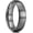Gunmetal Grey, variant on 8mm Mens Brushed Tungsten Carbide Wedding Band Black Pipe Cut Ring Brushed Matte Finish Polished Edge Comfort Fit Size 10