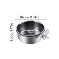 thumbnail image 3 of Bird Parrot Pet Stainless Steel Food Bowl, 3 of 5
