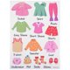 thumbnail image 1 of 1 juego de etiquetas adhesivas para ropa infantil (niña), 1 of 7