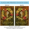 thumbnail image 4 of Toland Home Garden Fall Wreath Monogram P Personalized Fall Flag Double Sided 28x40 Inch, 4 of 5