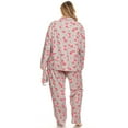 thumbnail image 3 of White Mark Women's Three-Piece Button-Down Pajama Set, 3 of 5