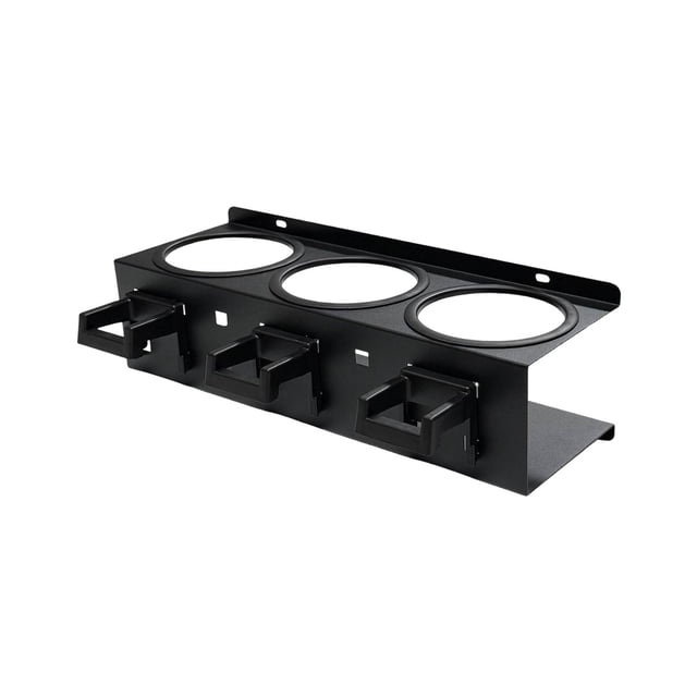 Elodie Spray Bottle Rack Holder with 5 Square Hooks for Utility Room Workspace Home black 3 holes