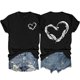 thumbnail image 1 of Tops Cortos para Mujeres Casual Impreso Cuello Redondo, Camiseta Ligera de Manga Corta para Diario, Fiesta Y Verano de Primavera, 1 of 3