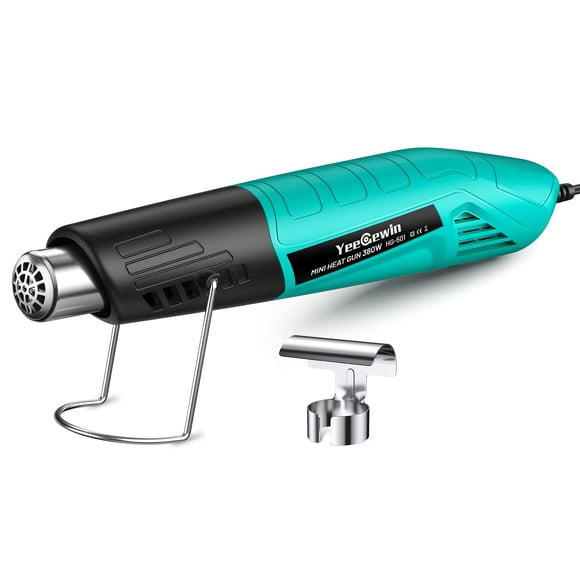 Cable Heat Gun Yeegewin de 380 W, 249 °C a 455 °C, 4,9 pies, protector contra sobrecalentamiento