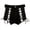 Black, variant on Fesfesfes Jeans for Women Solid Color High Waist Hollow Out Frenulum Nightclub Jeans Ultra Shorts