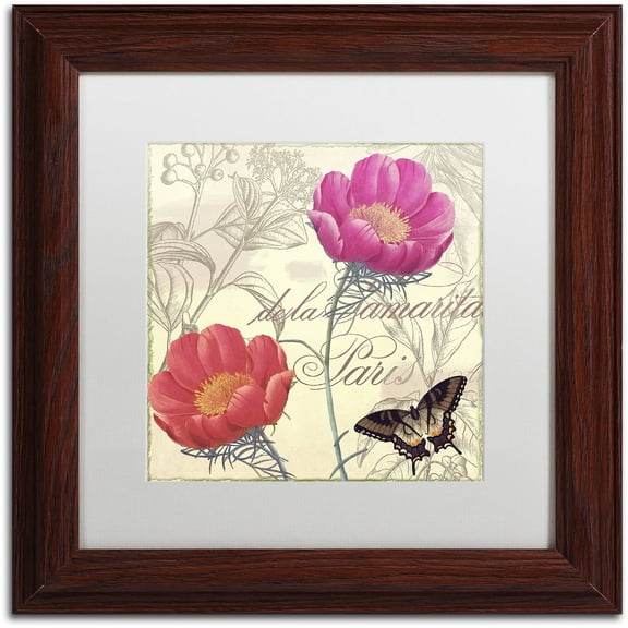 Trademark Fine Art "Petals of Paris I" Canvas Art by Color Bakery White Matte, Wood Frame