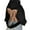 Black, variant on Hoodies for Women Hoodie Hoodie Hollow Mesh Back Sweatshirt Casual Long Sleeve Headband Pocket Hemlock