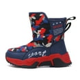 thumbnail image 4 of Boys Girls Kids Snow Boots Waterproof Mid Calf Velcro Non-Slip Outdoor Winter Shoes for Children, 4 of 6