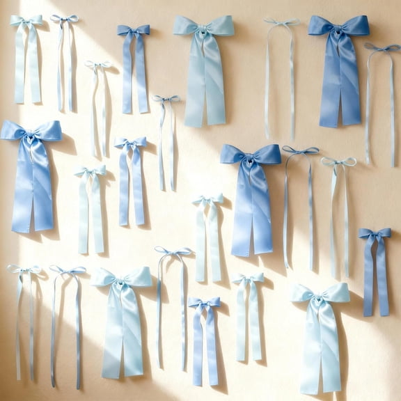 28Pcs Bows for Wall Decor, DIY Bow Garland for Photo Backdrop Birthday Room Bedroom Decor, Wedding Baby Shower Bridal Bachelorette Party Decorations