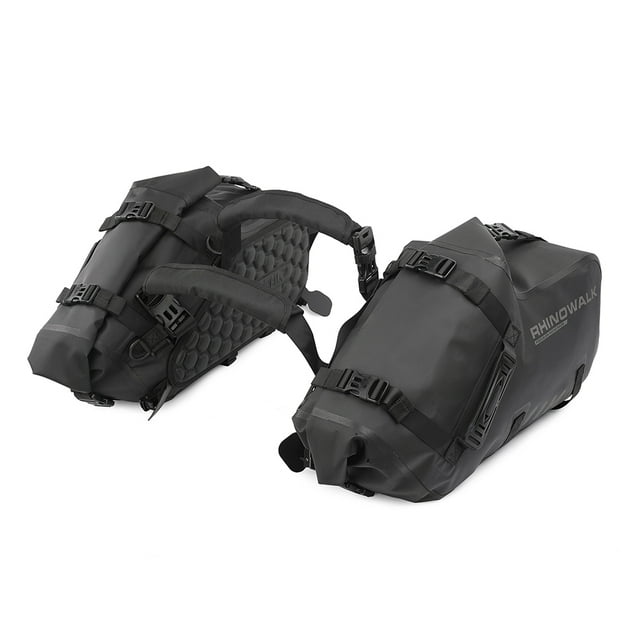 Bolsa de asiento trasero para motocicleta, bolsa de motocicleta de gran capacidad, bolsa traser Rhinowalk Bolsa de viaje de cuero