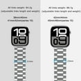thumbnail image 2 of moogdieo Band Compatible with Apple Watch Band 42mm (Series 10/11) 41mm 40mm 38mm Premium Stainless Steel Metal Replacement Strap Compatible with iWatch SE Series 11 10 9 8 7 6 5 4 3 2 1, Silver, 2 of 14
