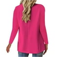 thumbnail image 3 of Dezsed Retro Notch Lapel One Button Casual Blazer Clearance Women's Fashion Solid Button Suit Coat Long Sleeve Hatless Casual Coat/Jacket HotPink XL, 3 of 5