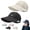 Black+white, variant on Sun Protection Baseball Hat for Men and Women Lightweight Wide Brim Outdoor Hats Adjustable Velcro Closure