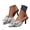 White, variant on Polka Dot Bow Pointed Toe Kitten Heels for Women, Summer Low Heel Open Back Slide Sandals Casual Dress Shoes