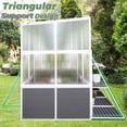 thumbnail image 2 of 103.9'' Wooden Greenhouse, Wooden Lean to Greenhouses, Heavy Duty Walk in Green House for Outside Winter, Large Hot House for Sunroom Storage Shed, Backyard, White+gray, 2 of 8