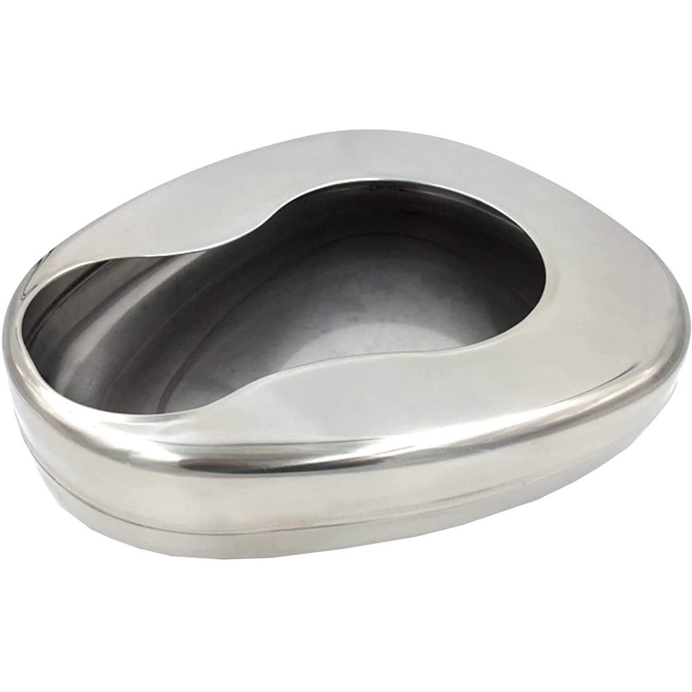 Dukal Stainless Steel Bedpans Steel Contoured Bedpan for Bedbound