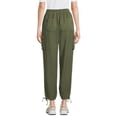 thumbnail image 3 of Time and Tru Women's Parachute Cargo Jogger Pants, 26", 27", 28" Inseam, Sizes XS-XXXL, 3 of 5