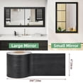 thumbnail image 2 of 32ft Black Border Peel & Stick Wood Grain,Self Adhesive Mirror Frame Border,Removable Waterproof Bathroom Mirror Tape Sticker Trim,3.93x32ft, 2 of 7