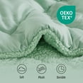 thumbnail image 5 of Videri Home Flannel Sherpa Comforter Set All Season Hollow Fiber Fill (Green, King), 5 of 7
