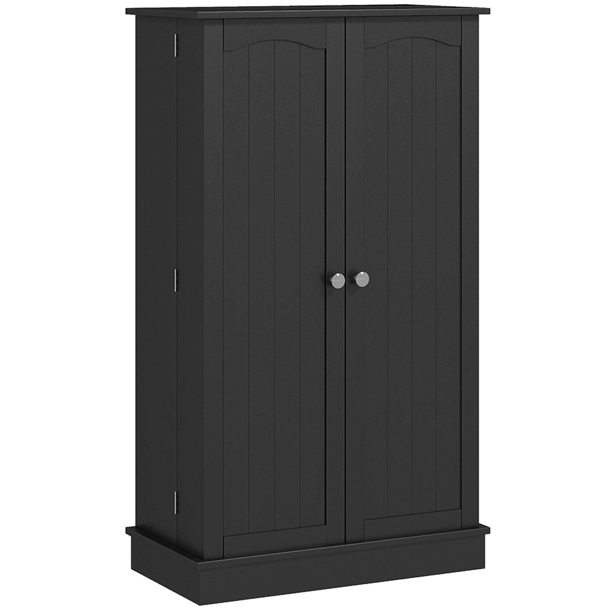 Dining Room Server HOMCOM 41" Kitchen Pantry Storage Cabinet, Freestanding Kitchen Cabinet with 12 Door Shelves, Double Doors, 5-tier Shelving and Adjustable Shelves, Black,Sideboard For Dining Room