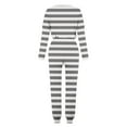 thumbnail image 5 of PXLKNZH 5-13Years Girl's 2Pcs Outfits Clothing Sets Long Sleeve Striped Print Sweatshirt Drawstring Pants Set with Pockets Fall Winter Clothes Gray,7-8 Years, 5 of 6