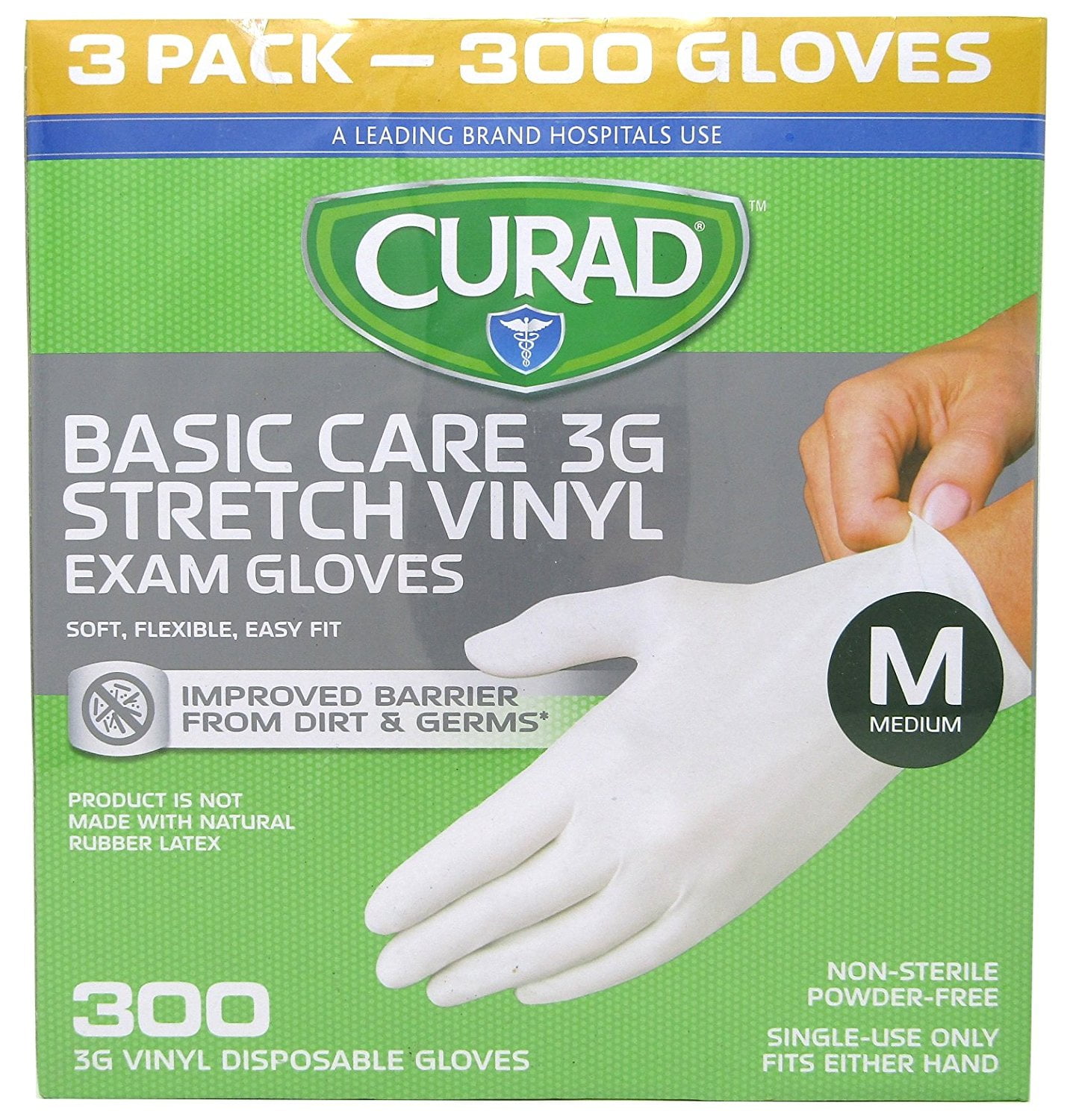 Curad Basic Care Vinyl Exam Gloves Large Extra 100 Ct Images Gloves and Descriptions