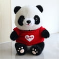 thumbnail image 3 of Plush Panda Bear Stuffed Animal with Love Heart Shaped Print Sweater, Soft Cuddly Toy Gift for Valentine's Day, Birthday, Anniversary, Home Decor, 10 Inch Cute Panda Plush Doll, 3 of 3