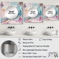 thumbnail image 4 of Designart "Vernal Wonders In Gentle Vintage Pastels" Abstract Painting Square Mirror Wall Decor Modern - Large Pink Square Bathroom Mirror - Square Printed Wall Mirror Art, 4 of 5